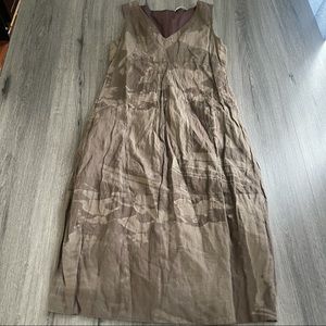 Metamorfosi Italian Green abstract Sleeveless Knee length dress SZ 42 (6) Artsy